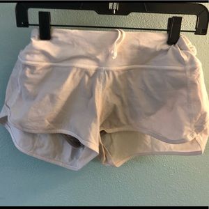White Lululemon shorts